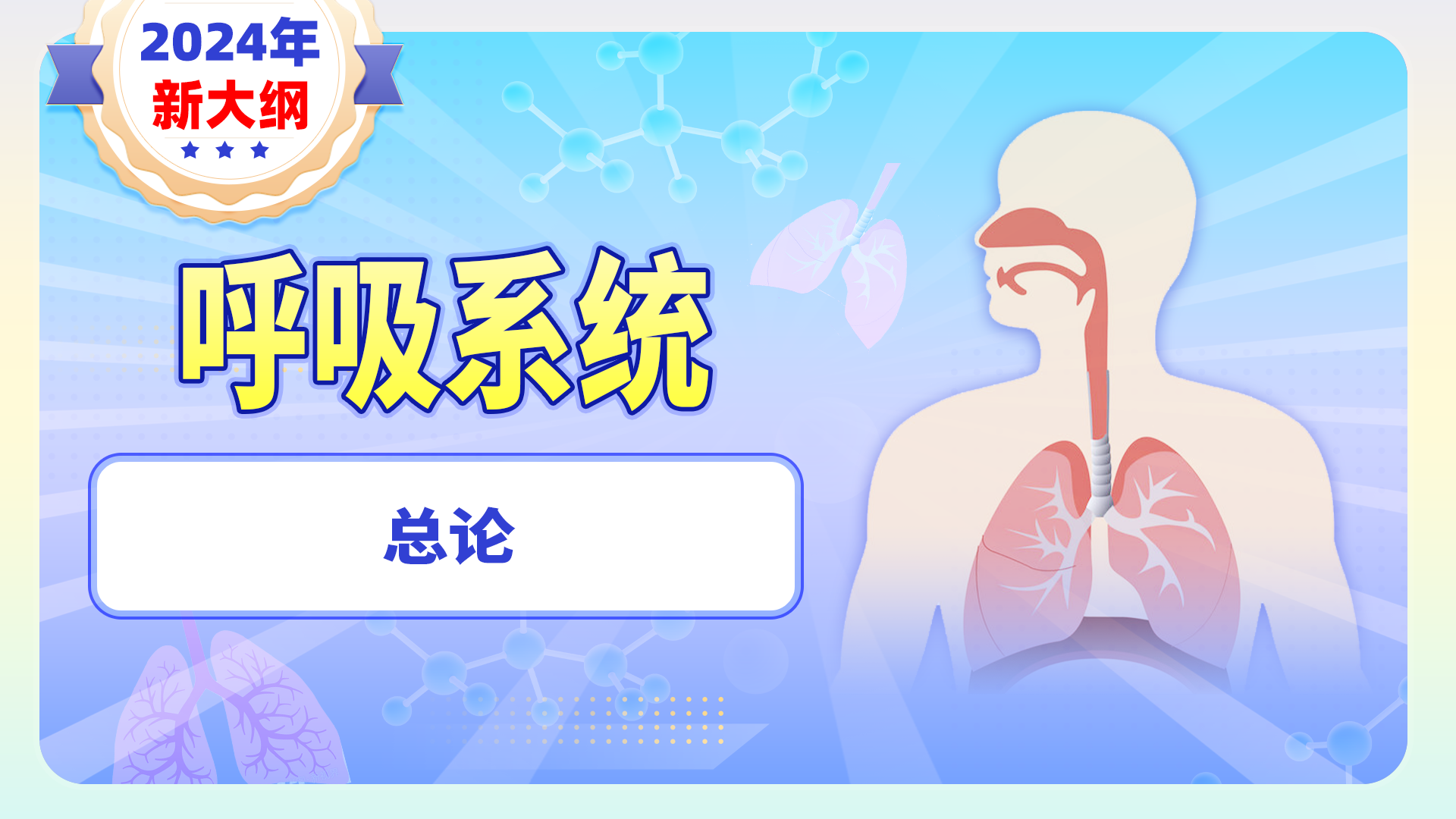 【2024新大纲】呼吸系统-总论